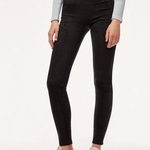 WILFRED FREE ARITZIA Daria Faux Suede High Waisted Leggings Black Sz M $128